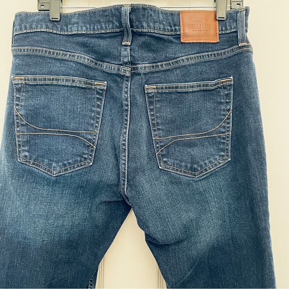 Hollister California skinny epic flex men’s dark wash jeans size 34X34 - Picture 5 of 9